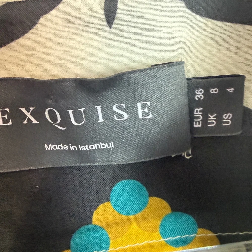 Anthropologie Exquise Button Down Shirt 4 Multi Geometric Kaleidoscope Print - Picture 9 of 15